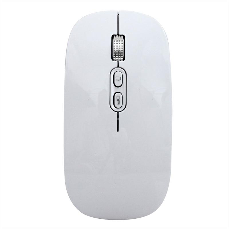 HXSJ M103 Ergonomic Rechargeable Silent Wireless Mouse for Home/Office (One Button to Desktop, 2.4GHz Wireless Version, White)  |  Mouse & Keyboard Computer Accessories Mouse & Keyboard