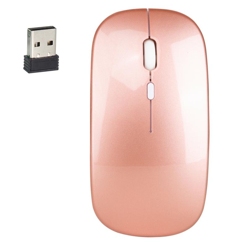 HXSJ M80 2.4GHz Wireless 1600DPI Three-speed Adjustable Optical Mute Mouse (Rose Gold)  |  Wireless Mice Computer Accessories Wireless Mice