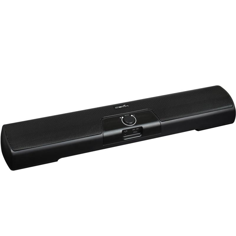 HXSJ Q3 10W USB Powered 3.5mm Wired Computer Sound Bar with Dual Speaker for Home Theater, PC TV, Smartphone, MP3 Player – Black  |  More USB & PC Accessories Computer Accessories More USB & PC Accessories