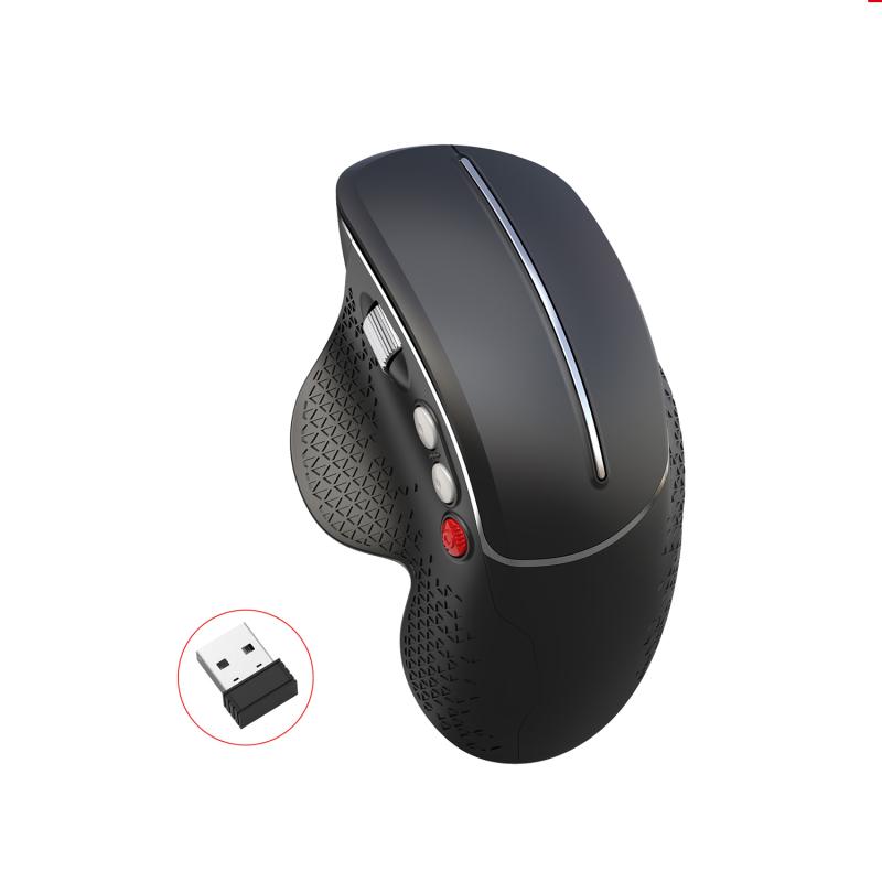 HXSJ T32 2.4GHz Wireless Office Gaming Vertical Mouse with Innovative Aluminum Side Scroll Wheel – Black  |  Mouse & Keyboard Computer Accessories Mouse & Keyboard