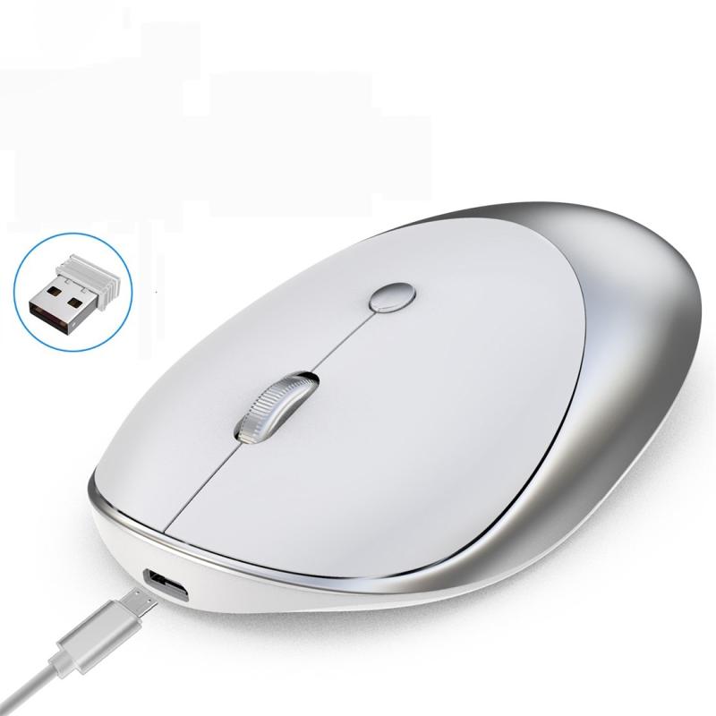 HXSJ T36 2.4G Bluetooth 5.0+3.0 Three-mode Silent Design Wireless Bluetooth Mouse (Silver)  |  Wireless Mice Computer Accessories Wireless Mice