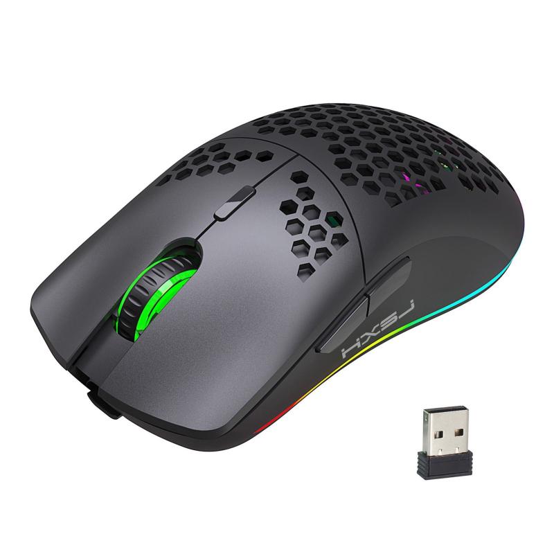 HXSJ T66 RGB 2.4G Wireless Gaming Mouse RGB Lighting Charging Mouse with Adjustable DPI Ergonomic Design for Desktop Laptop Black – Black  |  Mouse & Keyboard Computer Accessories Mouse & Keyboard