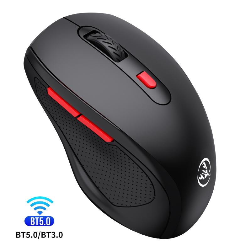 HXSJ T67 Bluetooth 3.0+5.0 Simple Style Mute Wireless Mouse (Black)  |  Wireless Mice Computer Accessories Wireless Mice