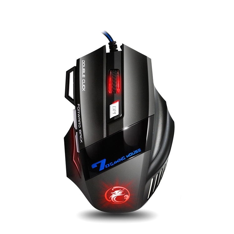 IMICE X7 2400 DPI 7-Key Wired Gaming Mouse with Colorful Breathing Light, Cable Length: 1.8m (Skin Black Color Box Version)  |  Wired Mice Computer Accessories Wired Mice