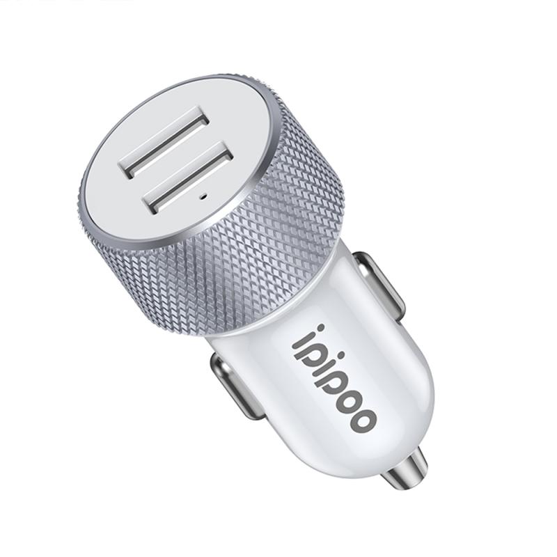 ipipoo XP-2 Dual USB Car Fast Charging Charger with Android Line (White) – XP-2 (White)  |  Car Charger Car Charger Car Charger