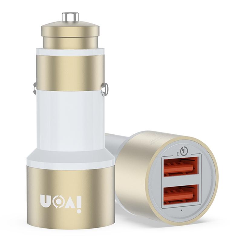 IVON CC33 36W 6A Dual QC 3.0 USB Full Metal Car Charger  |  Car Charger Car Charger Car Charger