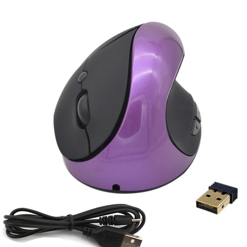 JSY-03 6 Keys Wireless Vertical Charging Mouse Ergonomic Vertical Optical Mouse (Purple)  |  Wireless Mice Computer Accessories Wireless Mice