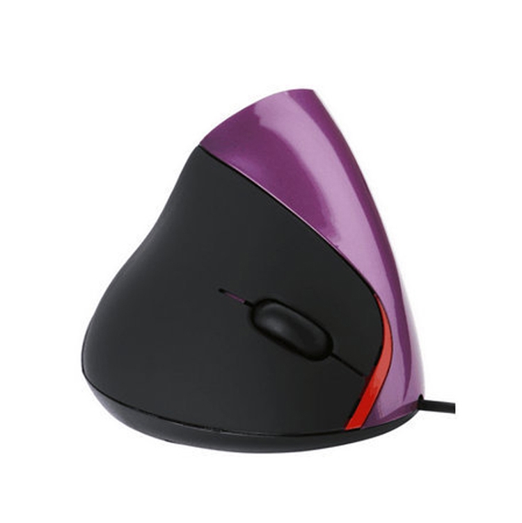 JSY-12 5 Keys USB Wired Vertical Mouse Ergonomic Wrist Brace Optical Mouse (Purple)  |  Wired Mice Computer Accessories Wired Mice