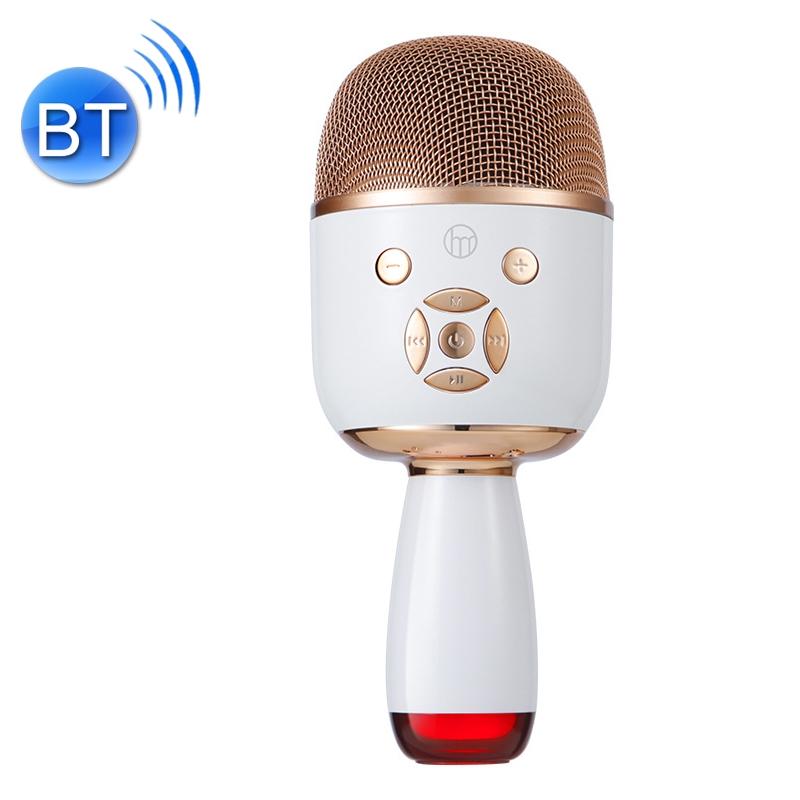 K58 Home Bluetooth Wireless Microphone With Lamp Mobile Phone K Song Children Microphone Audio (White)  |  Microphones Computer Accessories Microphones