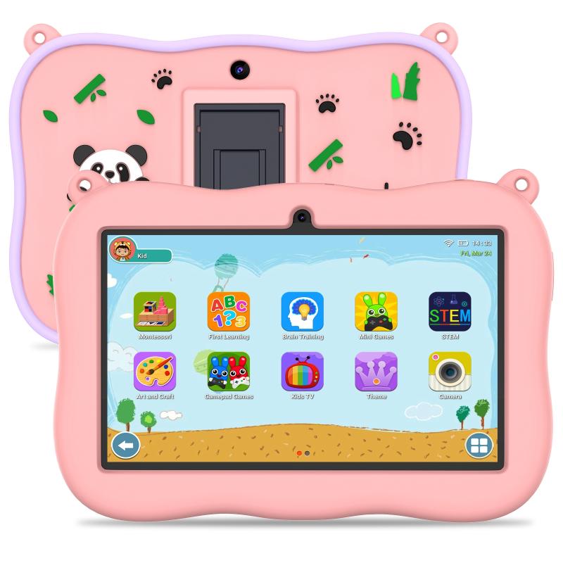 K7 Pro Panda 7 inch WiFi Kids Tablet PC, 2GB+32GB, Android 13 Allwinner A100 Quad Core CPU Support Google Play (Pink)  |  Kid Tablet Computers Kid Tablet Computers Kid Tablet Computers