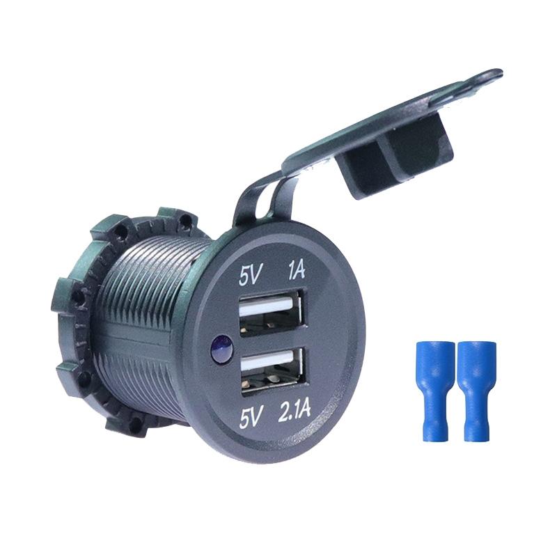 KWG-P1 Car Motorcycle Ship Modified USB Charger 5V 3.1A With Blue LED Lamp Display Waterproof And Dustproof Car Charger  |  Car Charger Car Charger Car Charger