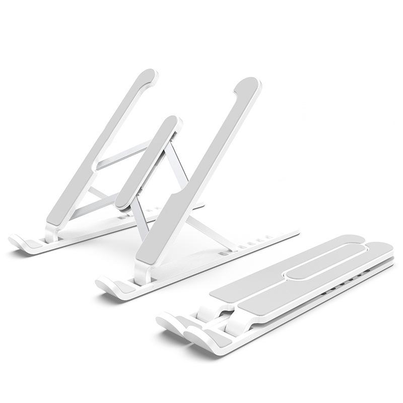 Laptop Stand Desktop Raise Bracket Cooling Base Lifting Holder Foldable (White)  |  Laptop Stands Computer Accessories Laptop Stands