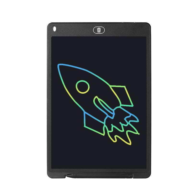 LCD Writing Board Children Hand Drawn Board, Specification: 12 inch Colorful (Black)  |  Digital Drawing Tablets Computer Accessories Digital Drawing Tablets