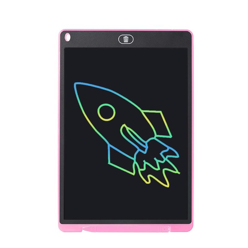 LCD Writing Board Children Hand Drawn Board, Specification: 12 inch Colorful (Light Pink)  |  Digital Drawing Tablets Computer Accessories Digital Drawing Tablets