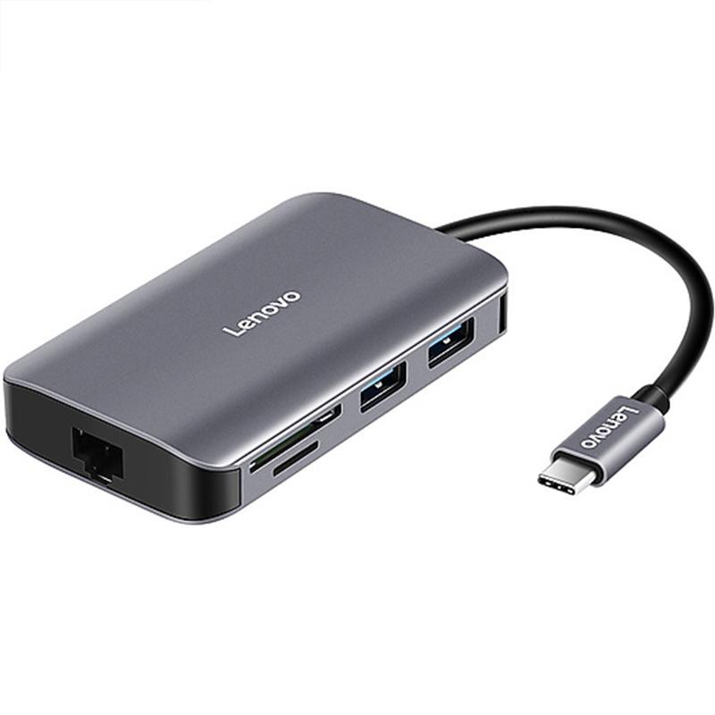 Lenovo F1-C08 8 In 1 Type-C / USB-C to HDMI Multi-function Converter Hub  |  USB Hubs USB Hubs