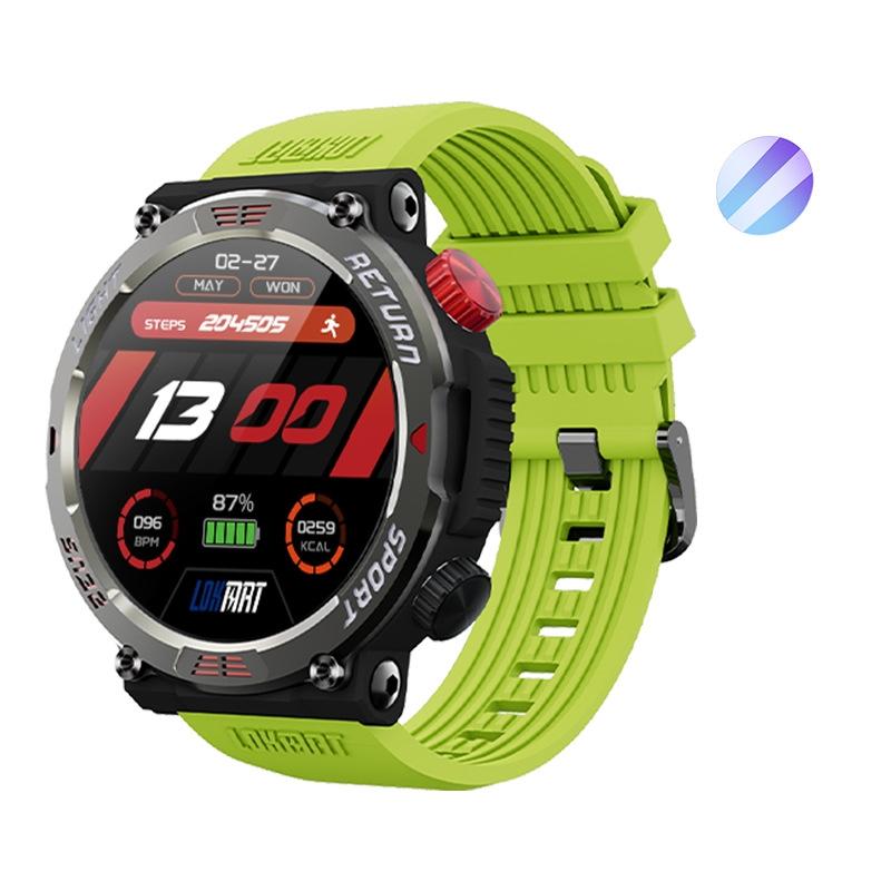 LOKMAT ZEUS 5 PRO 1.46 Inch 5ATM Waterproof Flashlight Bluetooth Call Smart Watch (Fluorescent Green)  |  Smart Watches Smart Watches Smart Watches