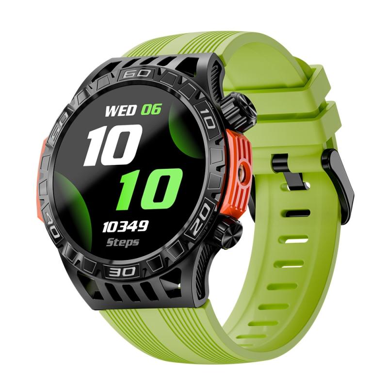 LOKMAT ZEUS6 PRO 1.46-Inch IP68 Waterproof SOS Flashlight Bluetooth Smart Watch (Yellow Green)  |  Smart Watches Smart Watches Smart Watches