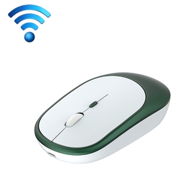 M030 4 Keys 1600DPI Laptop Office Mute Mouse, Style: Double Mode (Ink Green)  |  Wireless Mice Computer Accessories Wireless Mice