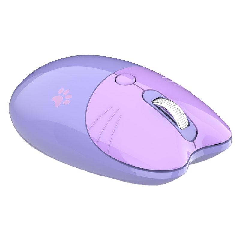 M3 3 Keys Cute Silent Laptop Wireless Mouse, Spec: Bluetooth Wireless Version (Purple)  |  Wireless Mice Computer Accessories Wireless Mice