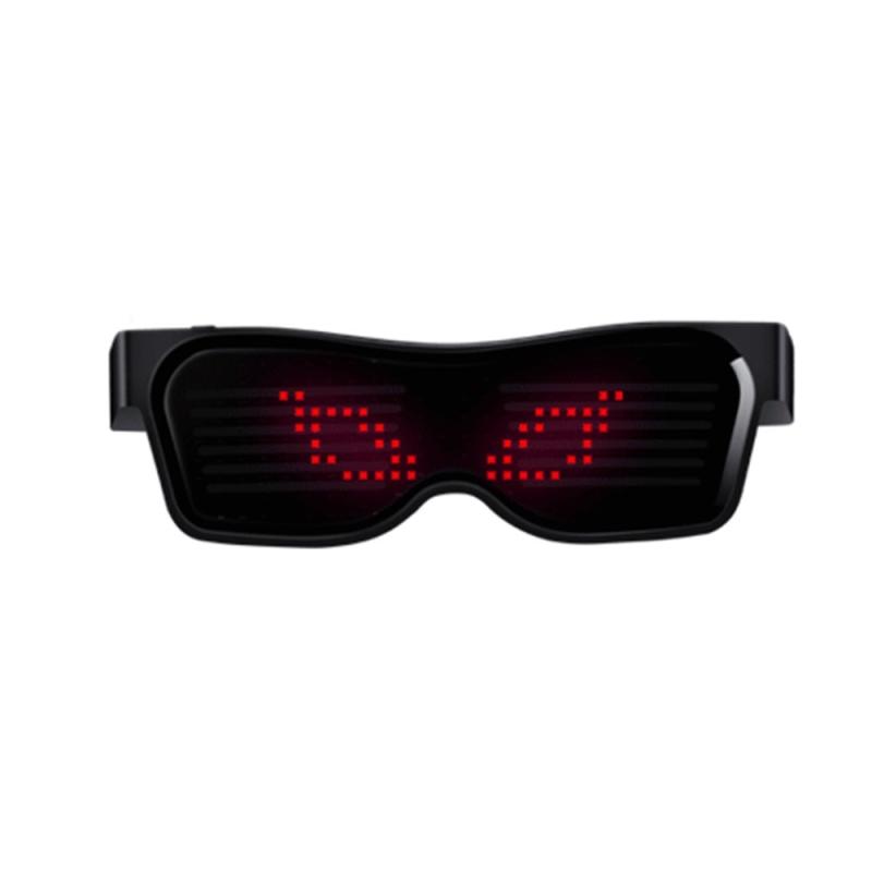 Magic Bluetooth LED Party Glasses APP Control Luminous Glasses – Red  |  Wearable Gadgets Wearable Devices Wearable Gadgets