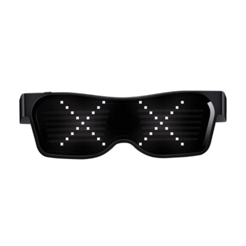 Magic Bluetooth LED Party Glasses APP Control Luminous Glasses – White  |  Wearable Gadgets Wearable Devices Wearable Gadgets