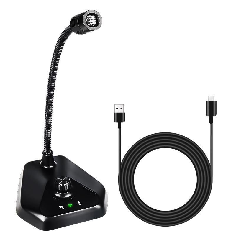 MI520 Desktop Computer Gooseneck Condenser Microphone USB Version without RGB Breathing Lamp  |  Microphones Computer Accessories Microphones