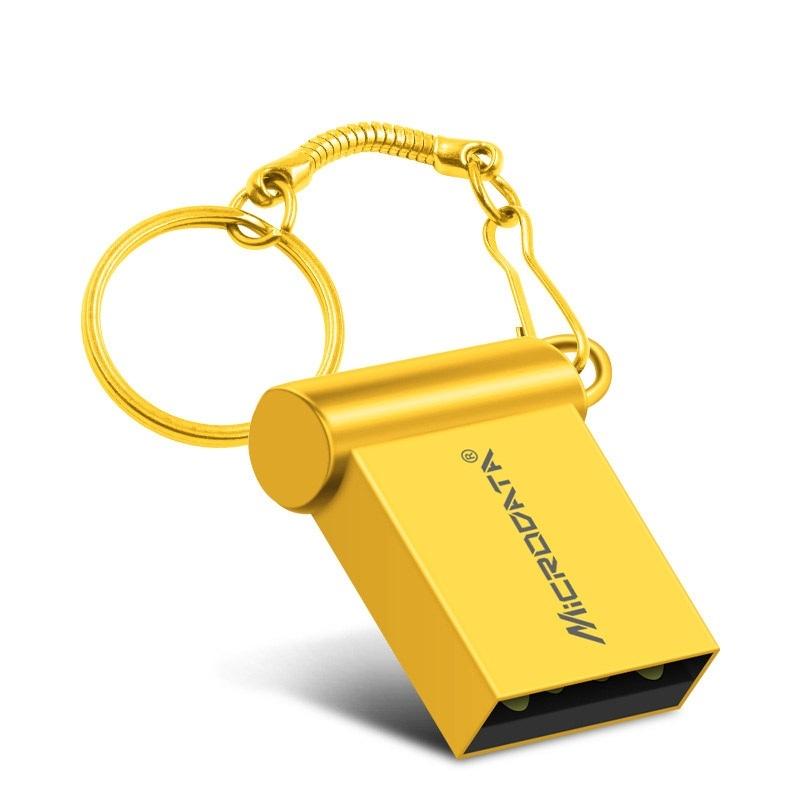 MiCRODATA 16GB USB 2.0 Computer and Car Two-use Mini U Disk (Gold)  |  USB Flash Memory Computer Accessories USB Flash Memory