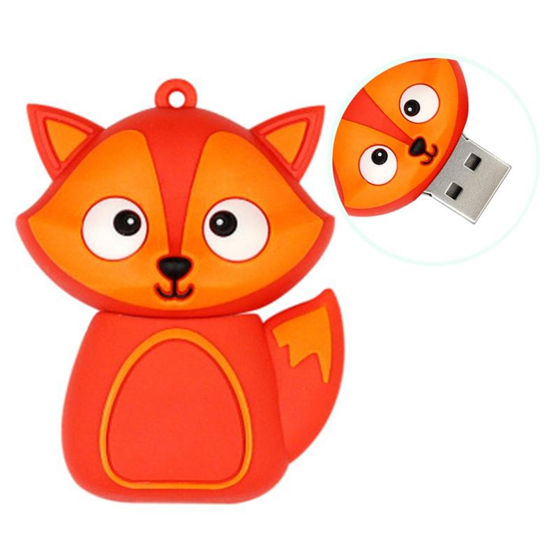 MicroDrive 32GB USB 2.0 Creative Cute Fox U Disk  |  USB Flash Memory Computer Accessories USB Flash Memory