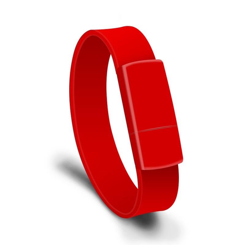 MicroDrive 4GB USB 2.0 Fashion Bracelet Wristband U Disk (Red)  |  USB Flash Memory Computer Accessories USB Flash Memory