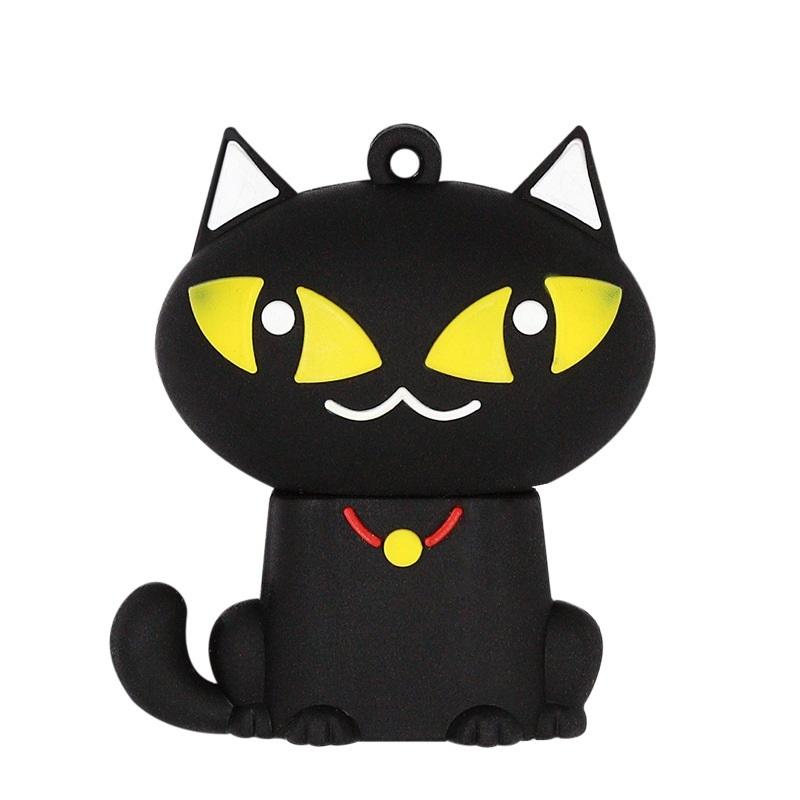 MicroDrive 8GB USB 2.0 Creative Cute Black Cat U Disk  |  USB Flash Memory Computer Accessories USB Flash Memory