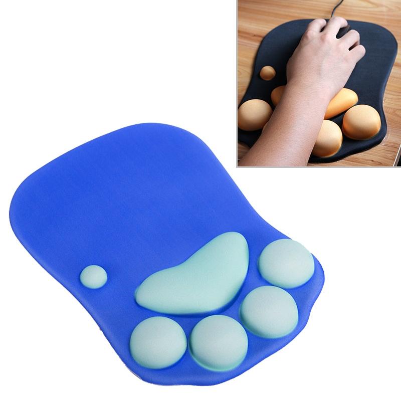 MONTIAN Cat Claw Shape Slow Soft Bracer Non-slip Silicone Mouse Pad (Dark Blue)  |  Mouse Pads Computer Accessories Mouse Pads