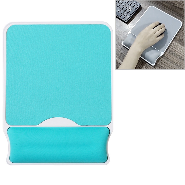 MONTIAN MF-03 Square Slow Rebound Memory Cotton Bracer Hard Bottom Mouse Pad (Sky Blue)  |  Mouse Pads Computer Accessories Mouse Pads