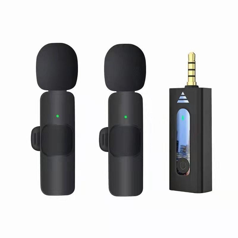 One by Two Lavalier Wireless Noise Reduction Microphone for Phone / Camera / Laptop / MacBook with 3.5mm Receiver  |  Microphones Computer Accessories Microphones