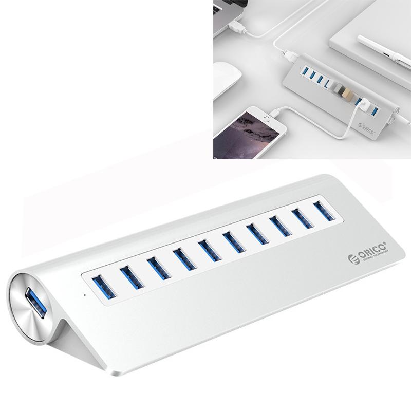 ORICO M3H10-U3-V2 Aluminum Alloy 10 USB 3.0 Ports HUB  |  USB Hubs Computer Accessories USB Hubs