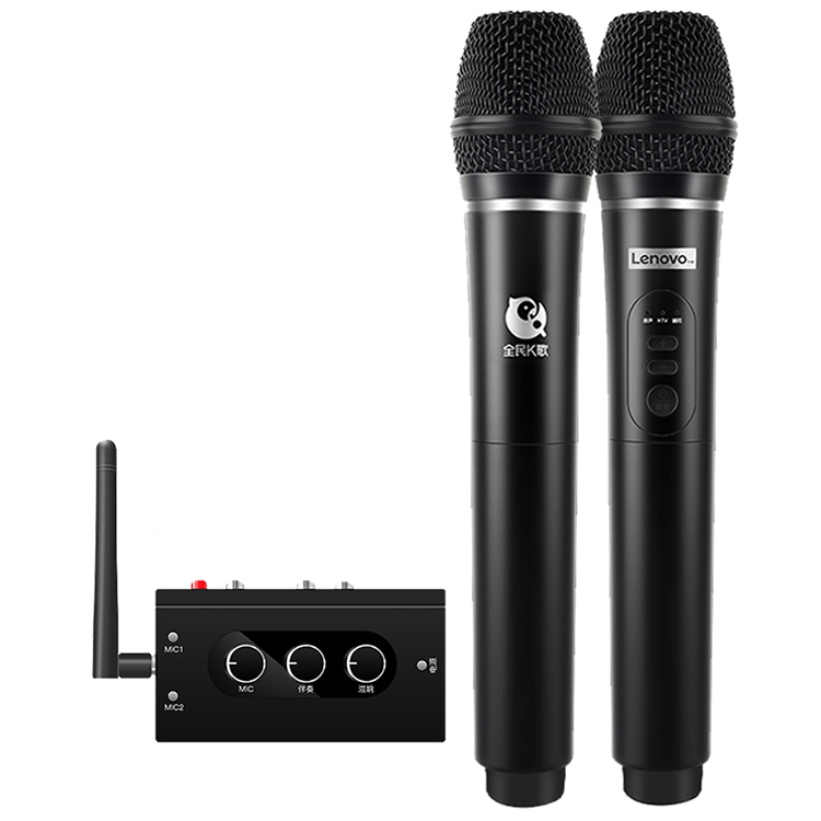 Original Lenovo TW01C TV K Song Dual Wireless Microphone with Sound Card Set  |  Microphones Computer Accessories Microphones