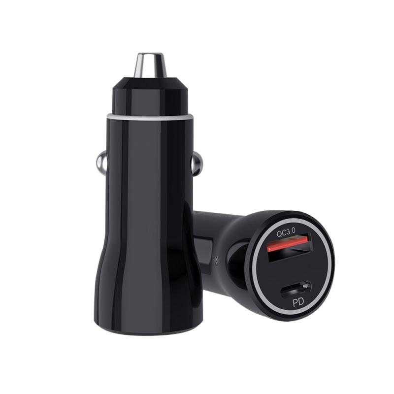 P21 Portable PD 20W + QC 3.0 18W Dual Ports Fast Car Charger (Black) – P21 Car Charger  |  Car Charger Car Charger Car Charger