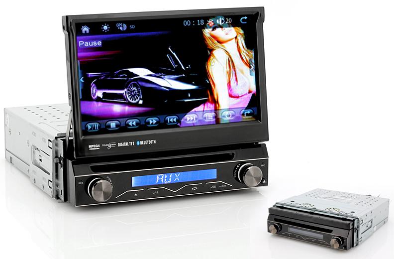 Passion – 7 Inch Flip-Out Touchscreen 1 DIN Car DVD Player (Detachable Front Panel, DVB-T, Bluetooth)  |  Car DVD Players Car DVD Players Car DVD Players