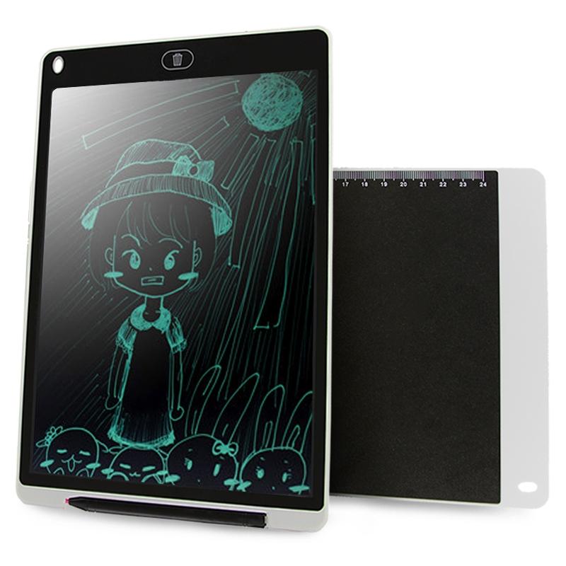 Portable 12 inch LCD Writing Tablet Drawing Graffiti Electronic Handwriting Pad Message Graphics Board Draft Paper with Writing Pen (White) – 12 inch White  |  Digital Drawing Tablets Computer Accessories Digital Drawing Tablets