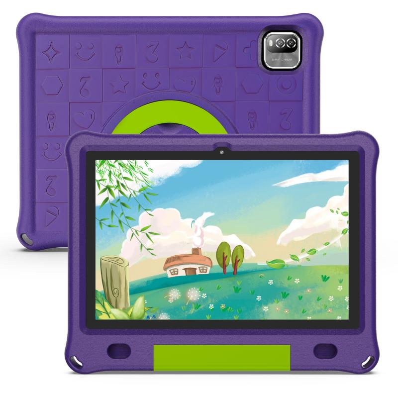 Pritom B10K Kids Tablet PC, 10.1 inch, 3GB+64GB – Purple  |  Kid Tablet Computers Kid Tablet Computers Kid Tablet Computers