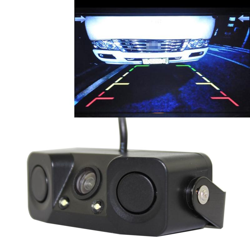 PZ-451 Car Camera LED Lights Parking Sensor 3 in 1 Night Vision Camera Monitor with Buzzer, DC 12V, 720 x 504 pixels, Lens Angle: 120 degree  |  Rear View Cameras Car Electronics Rear View Cameras