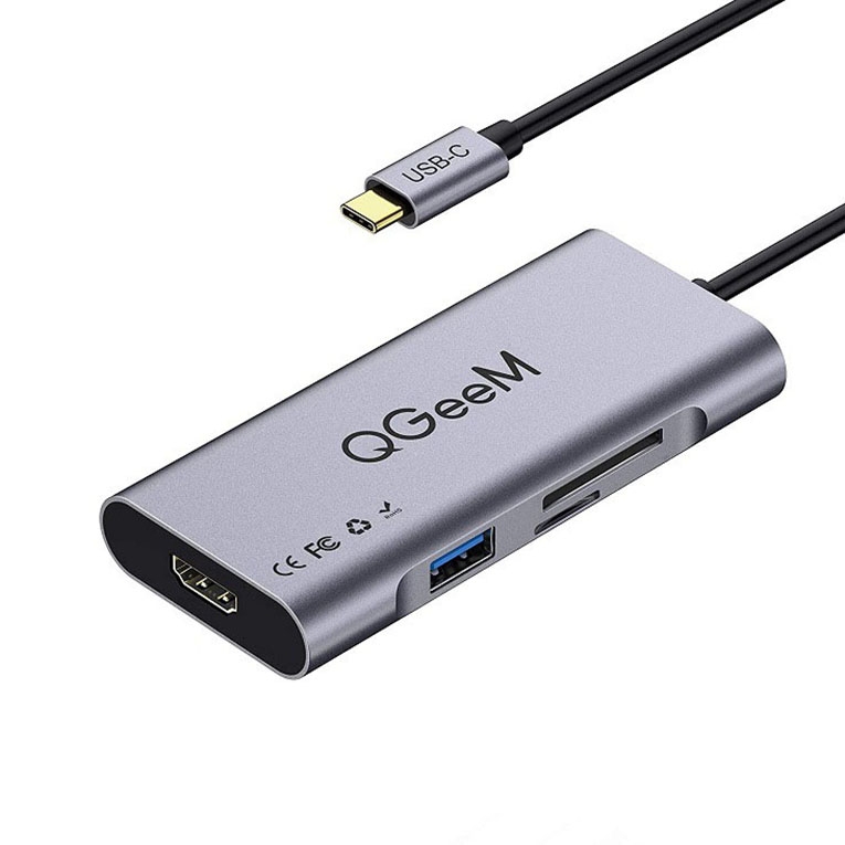 QGeeM 7 In 1 Multifunctional USB3.0 TYPE-C Extension HUB Adapter (QG-UH07-3 V1) – QG-UH07-3 (7 In 1)  |  USB Hubs Computer Accessories USB Hubs