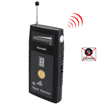 RF Signal Detector / Wireless & Wired Camera Detector / Bug Detector / Radio Frequency Devices with Digit Sensitivity Display (SH-055U8L) (Black)  |  RF Signal Detector RF Signal Detector RF Signal Detector