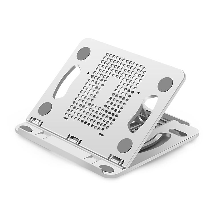 S6 Universal Rotatable Foldable 8-level Laptop Cooling Bracket with Handle (White)  |  Laptop Stands Computer Accessories Laptop Stands