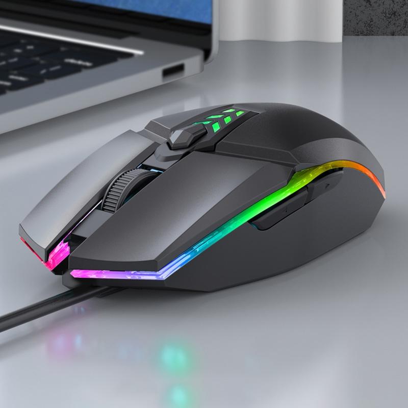 S700 Colorful Light USB Wired Office Gaming Mouse (Black)  |  Wired Mice Computer Accessories Wired Mice