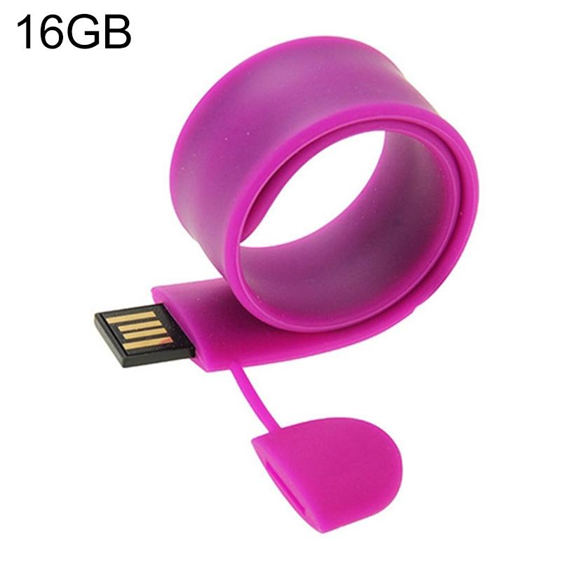 Silicone Bracelet USB Flash Disk with 16GB Memory (Purple) – 16GB (Purple)  |  USB Flash Memory Computer Accessories USB Flash Memory