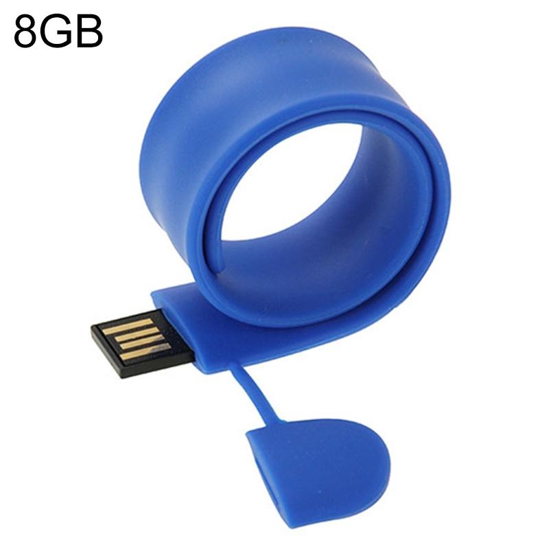 Silicone Bracelet USB Flash Disk with 8GB Memory (Dark Blue)  |  USB Flash Memory Computer Accessories USB Flash Memory