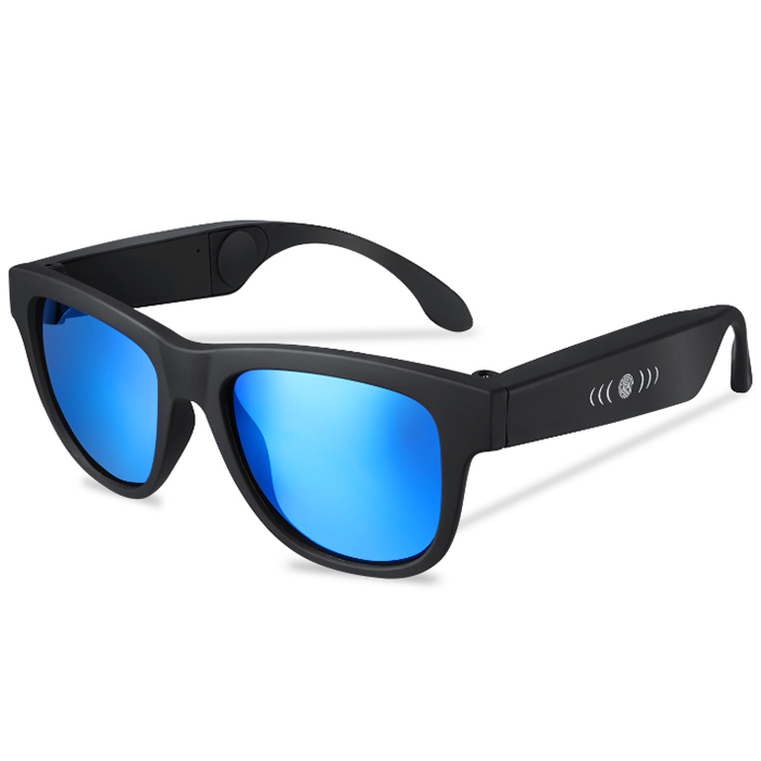 SINDE G1 Bone Conduction Bluetooth Sunglasses – Blue USB Port  |  Wearable Gadgets Wearable Devices Wearable Gadgets