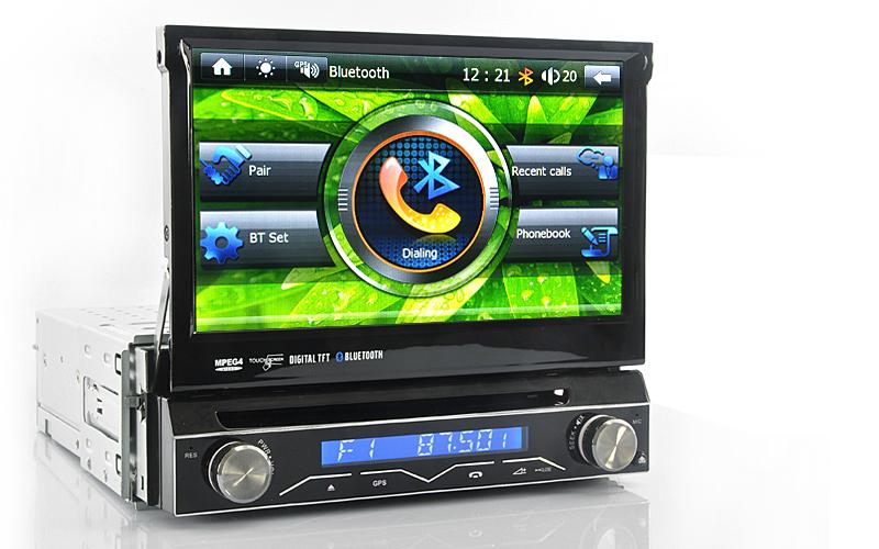 Soundwave – 7 Inch Flip Out Screen 1 DIN Car DVD Player with GPS and Detachable Front Panel  |  Car DVD Players Car DVD Players Car DVD Players