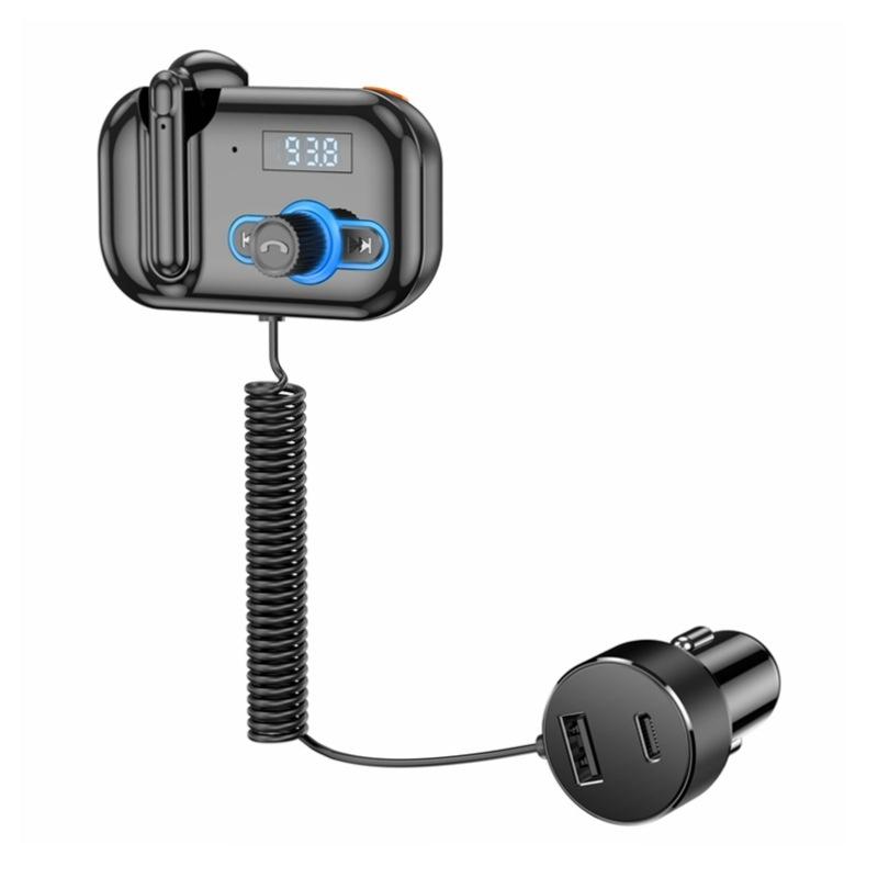 T2 FM Transmitter Hands-free Headphone Kit Headphone MP3 Player Private Call USB PD Quick Charge Audio Receiver  |  Bluetooth Car Kits Bluetooth Car Kits Bluetooth Car Kits