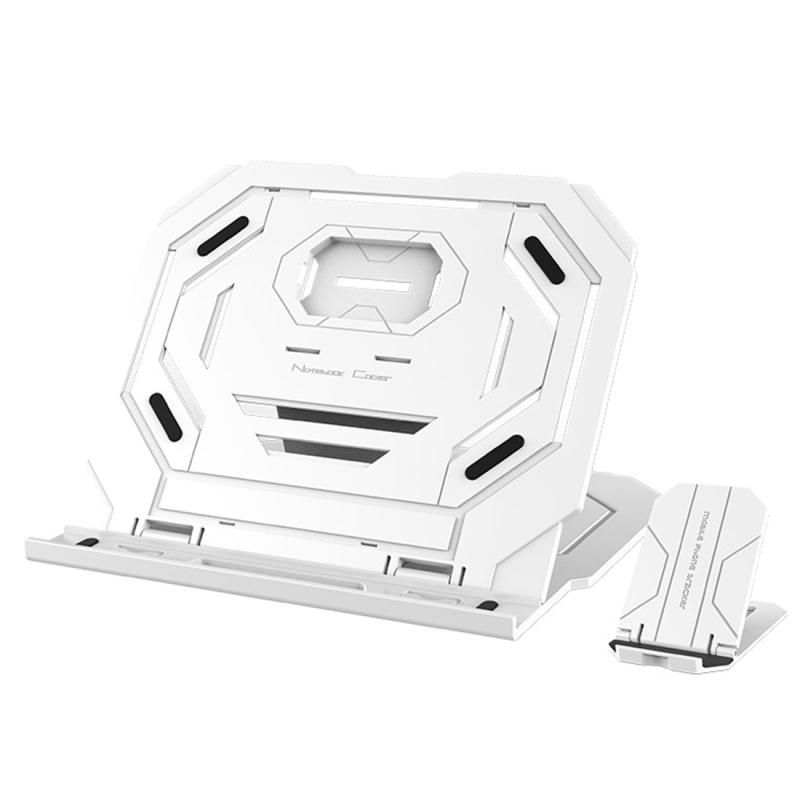 T3 Multi-function Hollow Design Cooling Bracket with 10-Level Adjustable Angle for Notebook, MacBook, iPad, Mobile Phones (White) – T3 (White)  |  Cooling Pads Computer Accessories Cooling Pads